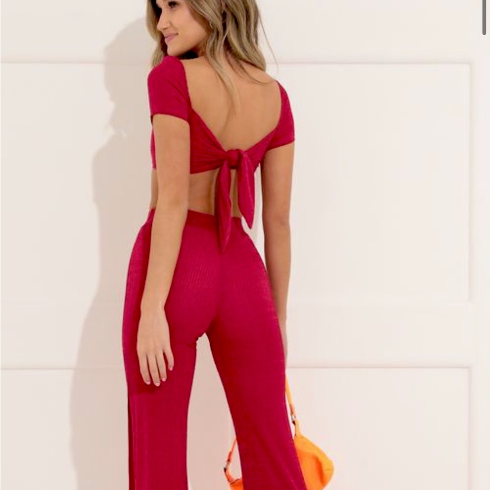 LUCY IN THE SKY Jordyn Heart Breaker Two Piece Set in Red